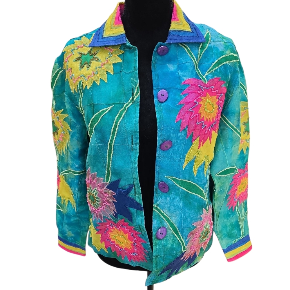 Anage Vibrant Floral Jacket